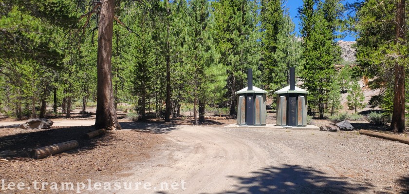 photo showing vault toilets